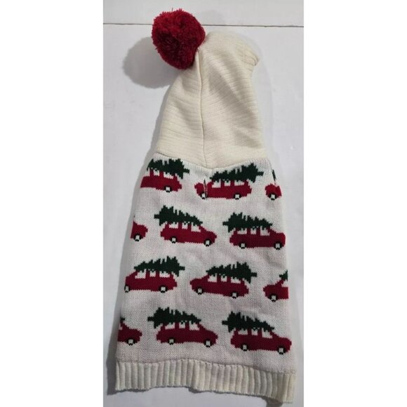 The Jingles & Joy Winter Sweater Red Christmas Truck w/ Tree Size Small Hooded - Picture 2 of 5